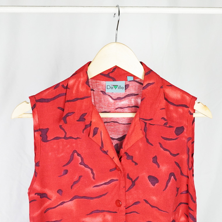 Blusa Sin mangas 80s Red Caribbean 5