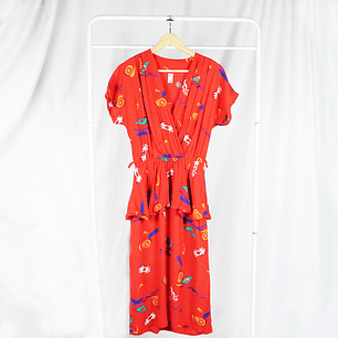 Vestido Vintage Red L.A 80s Dress