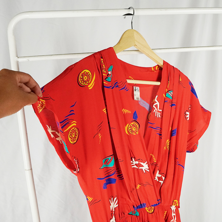 Vestido Vintage Red L.A 80s Dress 4