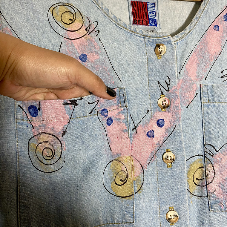 Vestido Denim Paint 5