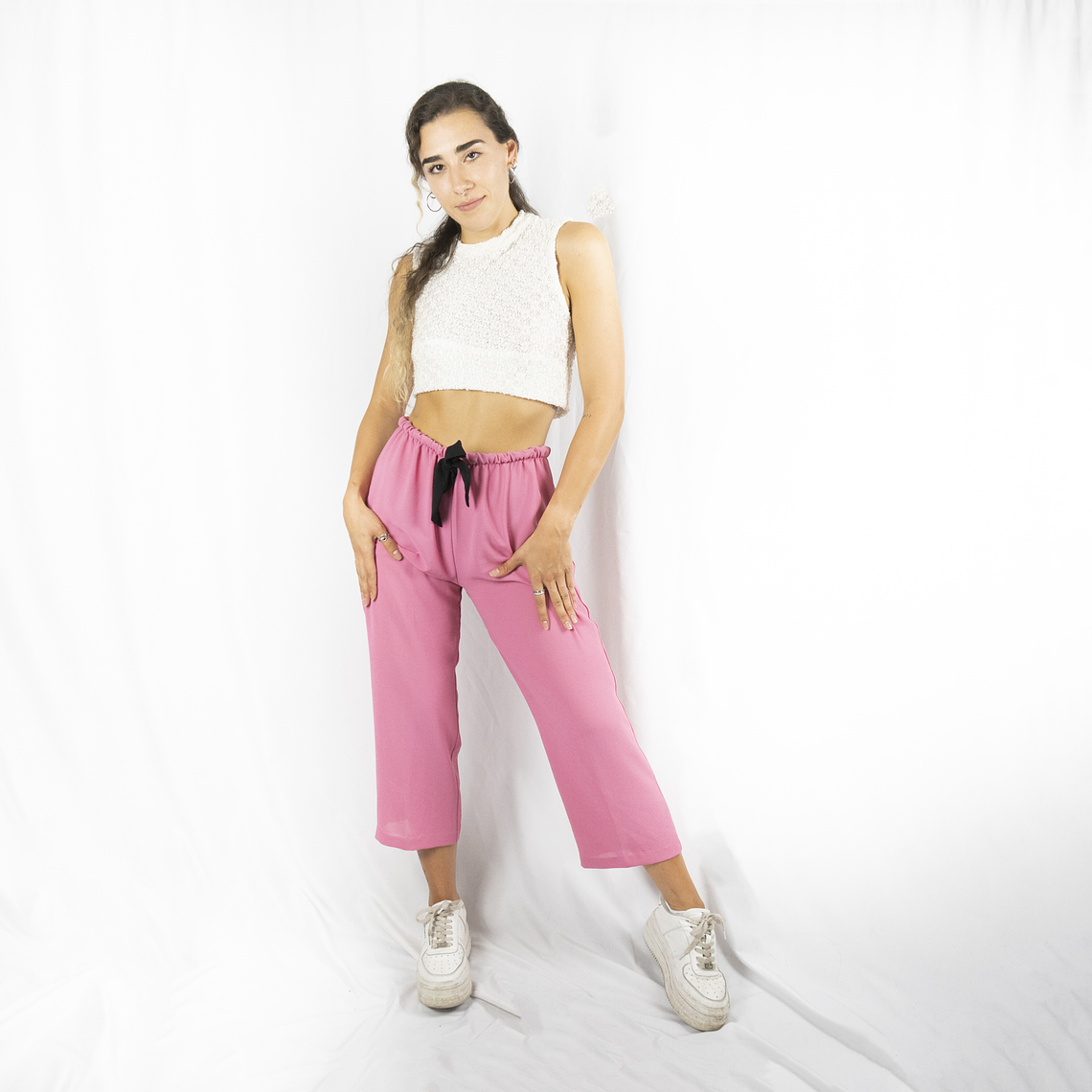 Pantalón Rosado con lazo 7