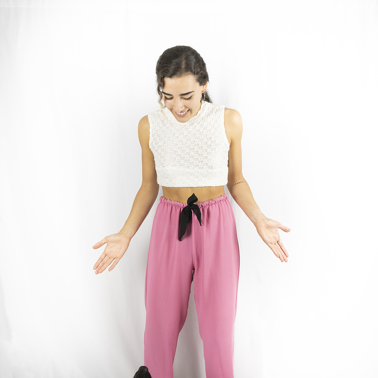 Pantalón Rosado con lazo 8