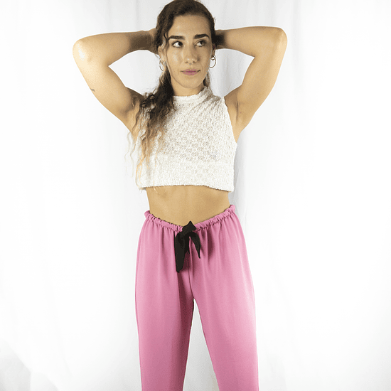 Pantalón Rosado con lazo