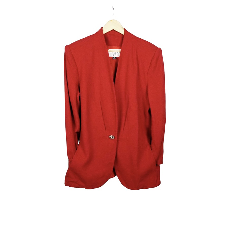 Red Wool Blazer 1