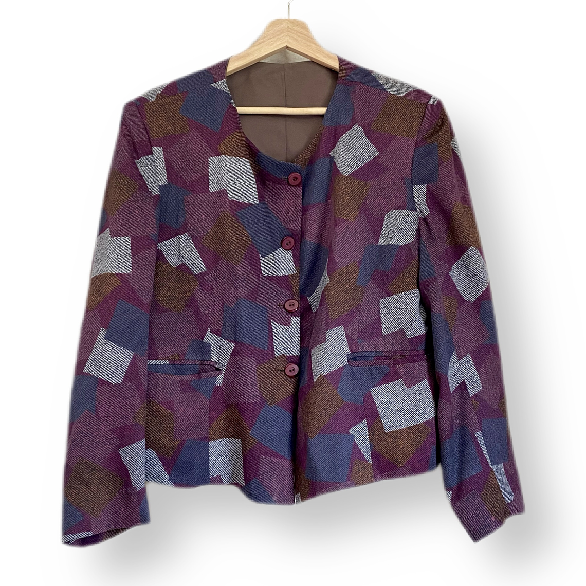 Blazer Lanilla Burdeo 80s 1