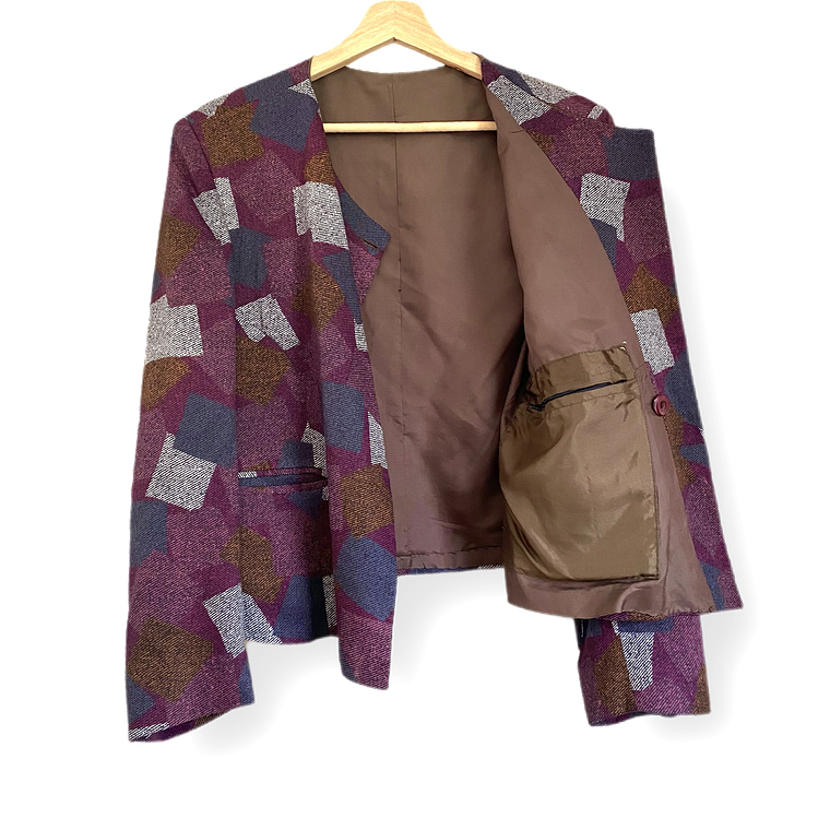 Blazer Lanilla Burdeo 80s 9