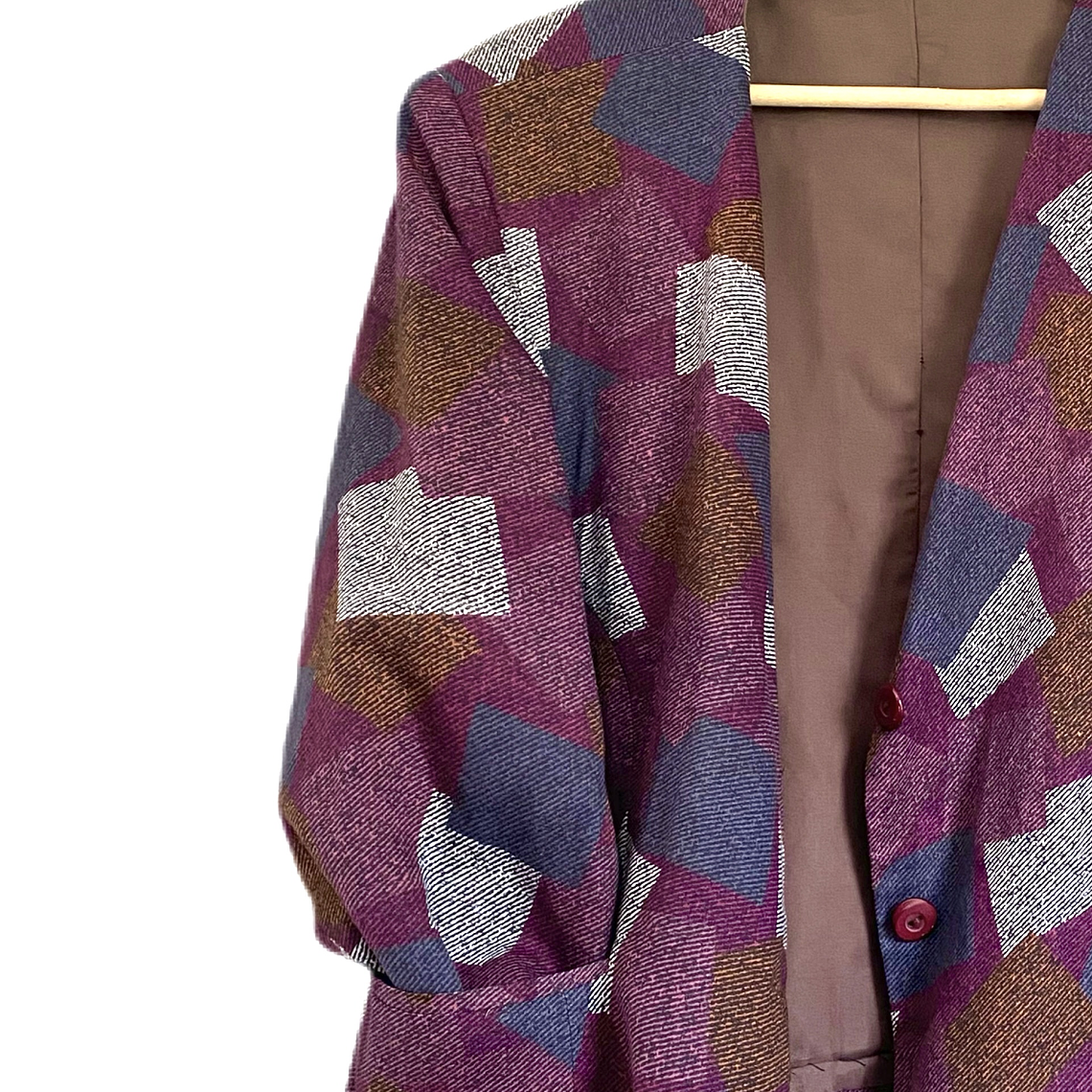 Blazer Lanilla Burdeo 80s 10