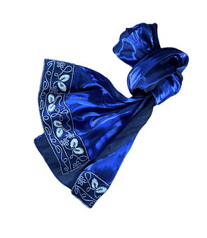 Foulard Blue Lurex