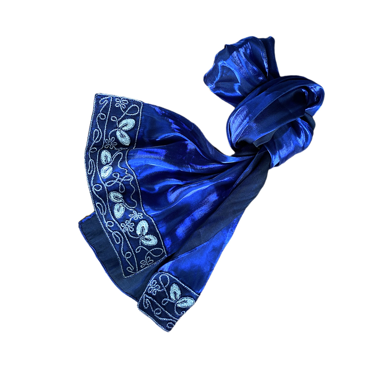 Foulard Blue Lurex 2