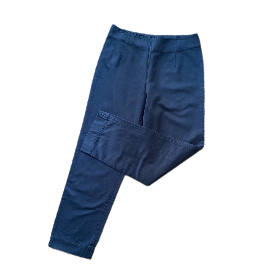 Pantalón al tobillo recto azul marino 1