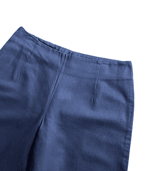 Pantalón al tobillo recto azul marino