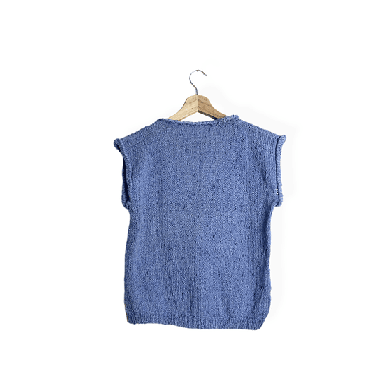 Handmade Knit Vest Celeste