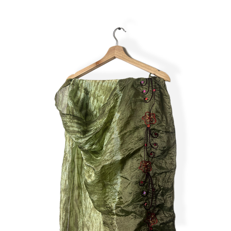 Maxi Pañuelo Verde Olivo y Fantasía 2