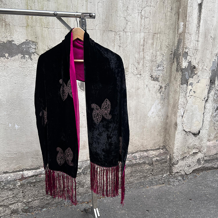 Velvet Bicolor Scarf 1