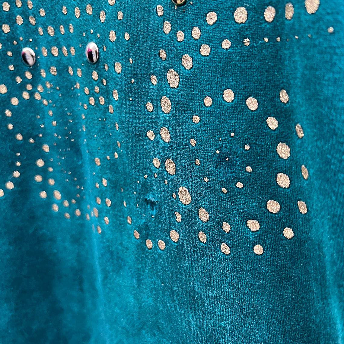 Polerón 80s Turquesa y doré 8