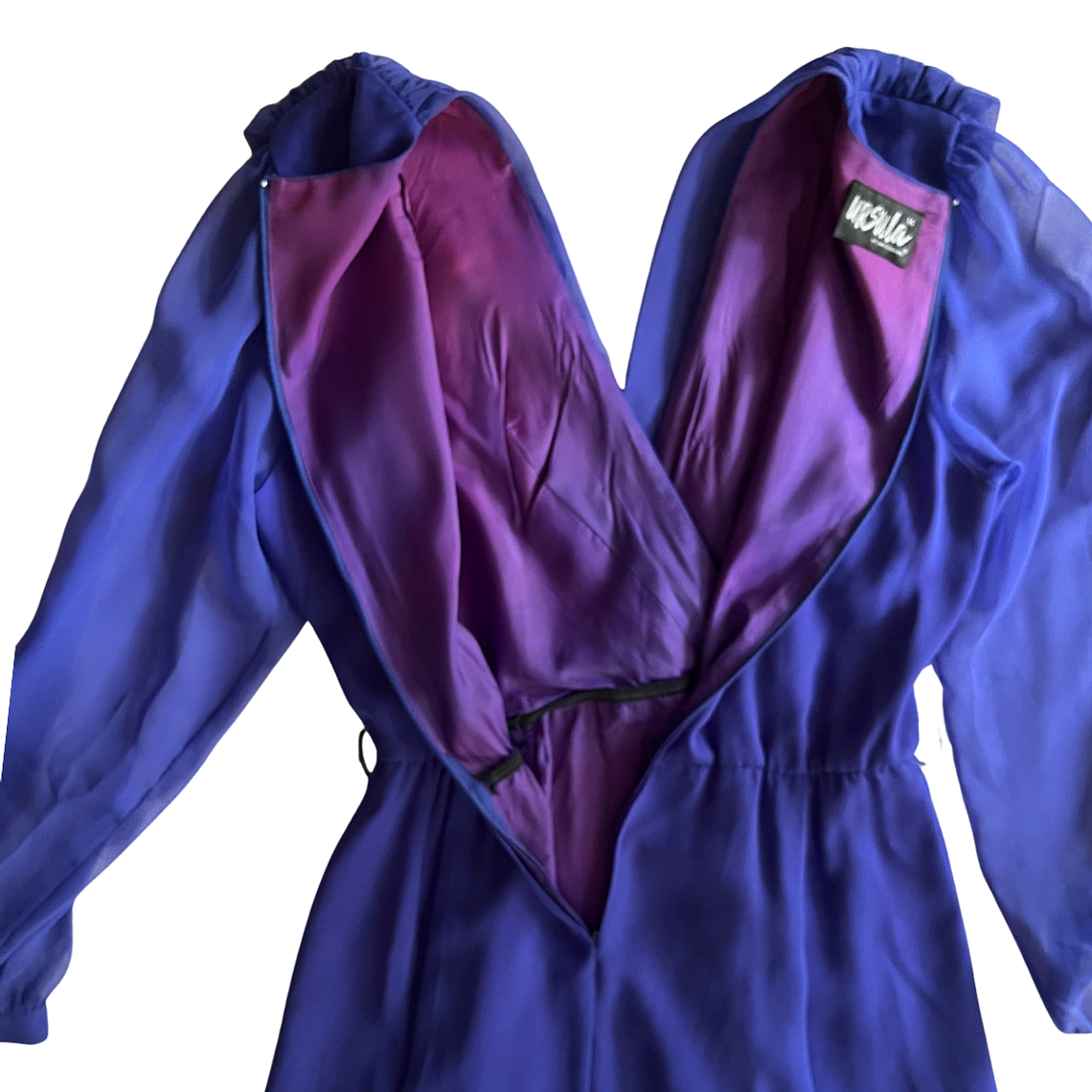 Vestido Elegante Vintage Azul Vintage 5