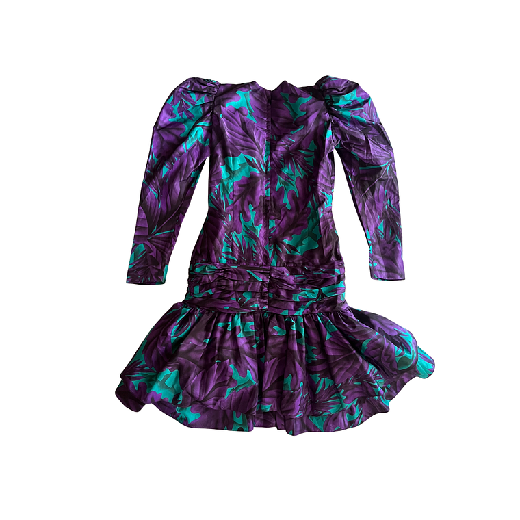 Vestido Flores Prom Ochentero Fiesta 6