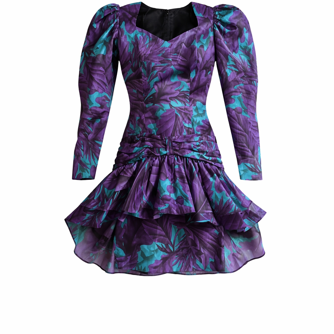 Vestido Flores Prom Ochentero Fiesta 7