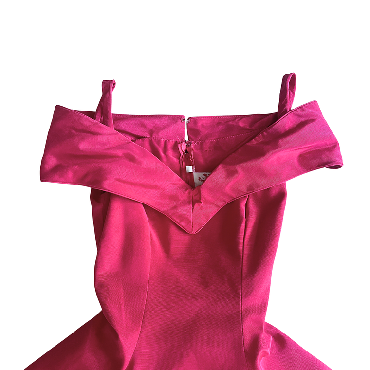 Vestido Prom Rosa Ochentero 3