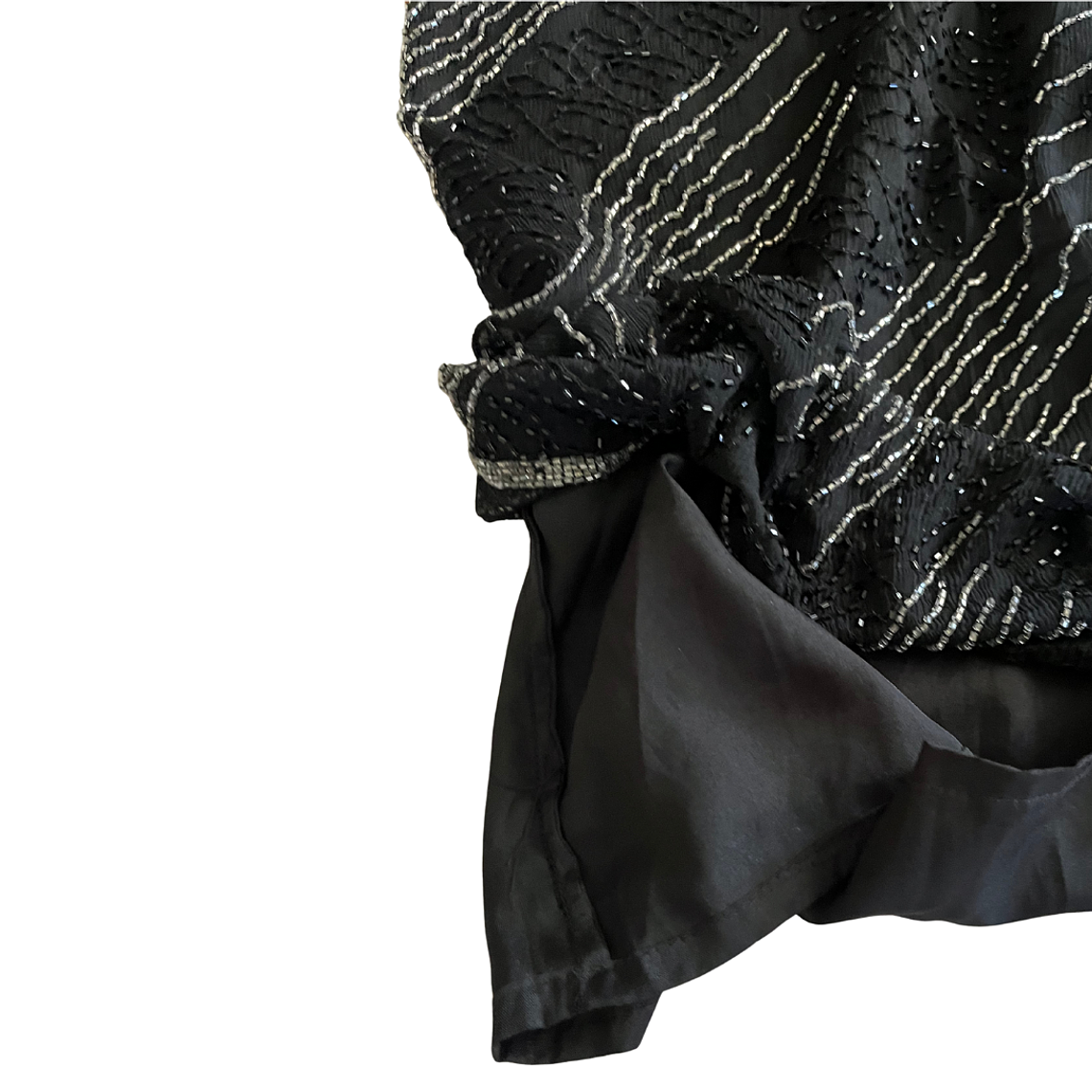 Vestido Seda y pedrería pabilos vintage 4