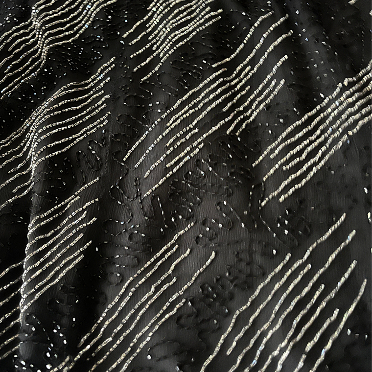 Vestido Seda y pedrería pabilos vintage 6