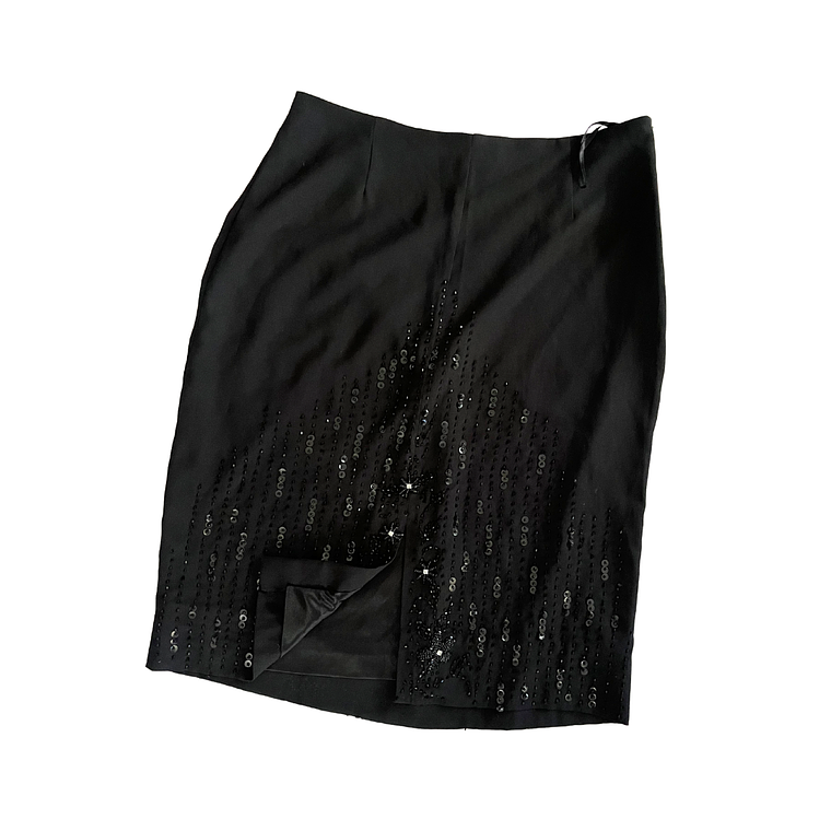 Falda negra con lentejuelas vintage 1