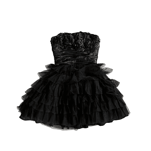 Vestido Negro Strapless Black Swan Fiesta