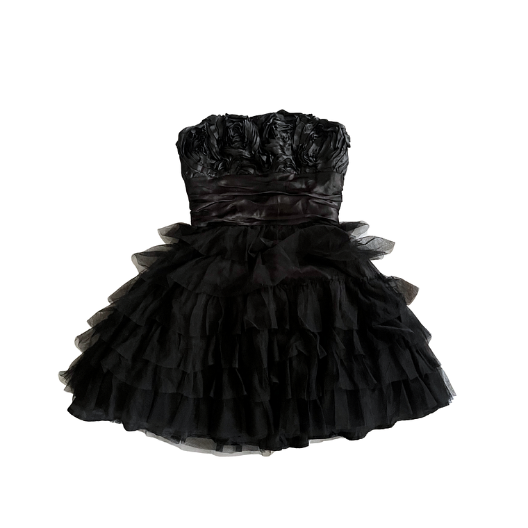 Vestido Negro Strapless Black Swan Fiesta 1