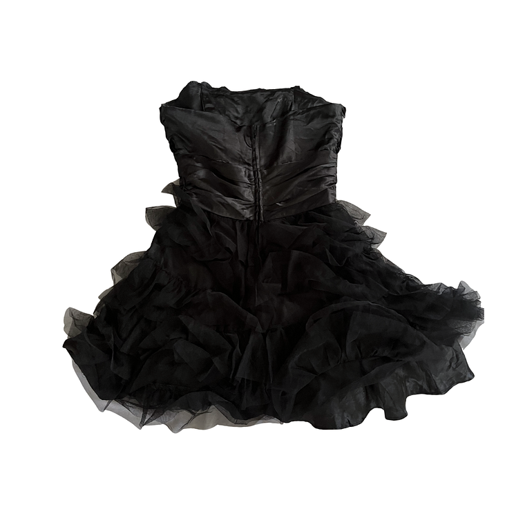 Vestido Negro Strapless Black Swan Fiesta 3