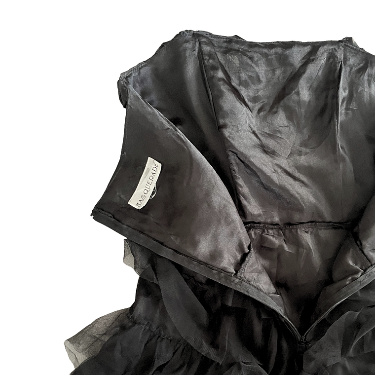 Vestido Negro Strapless Black Swan Fiesta 4