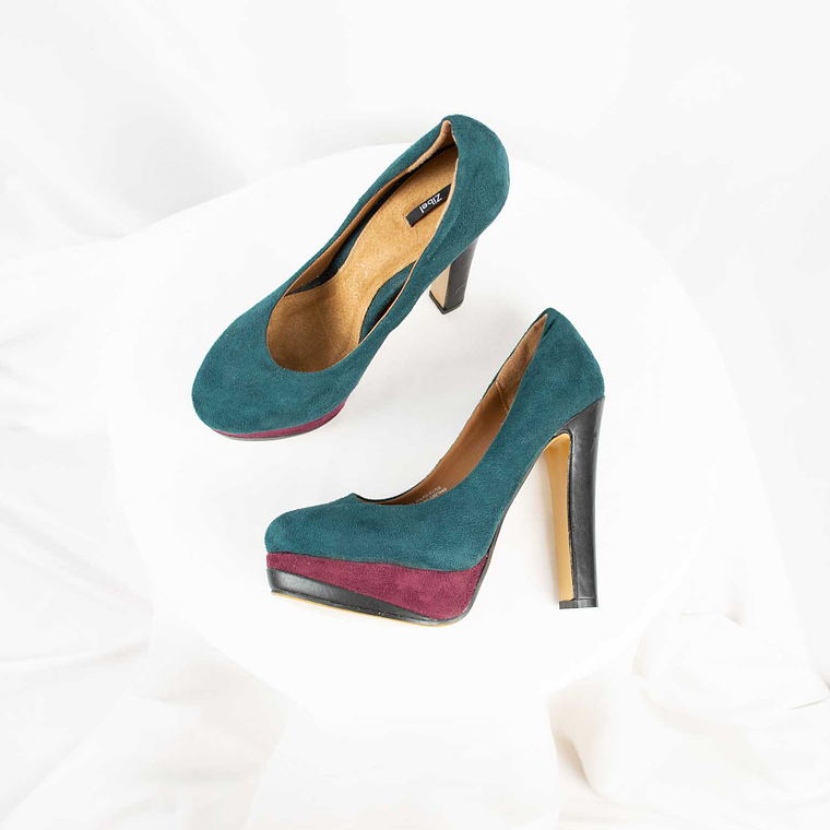 Tacos Suede Verde Petróleo 7