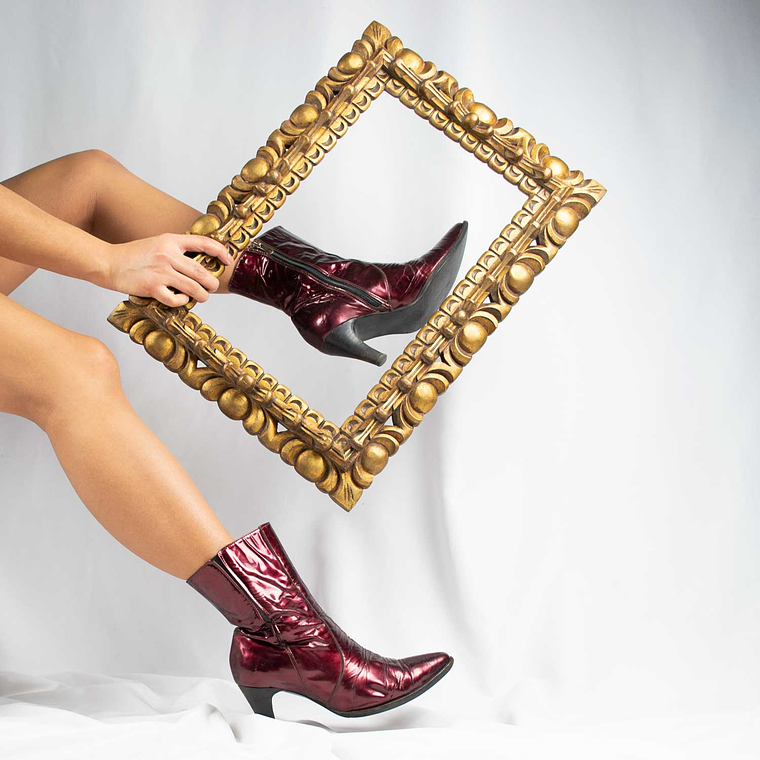 Botín Burgundy Charol 1