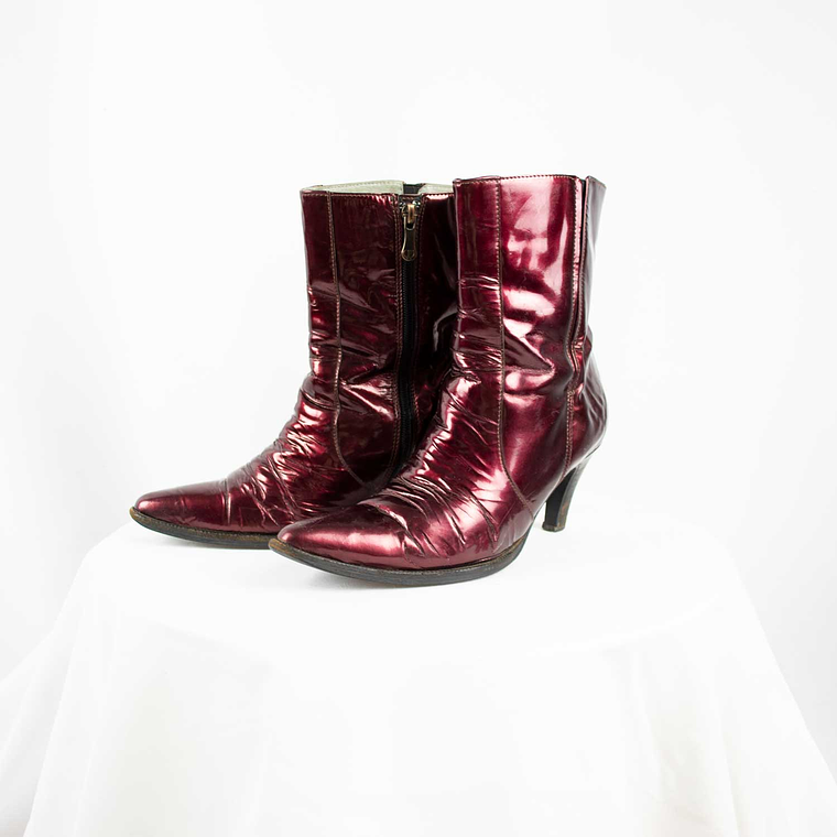 Botín Burgundy Charol 3