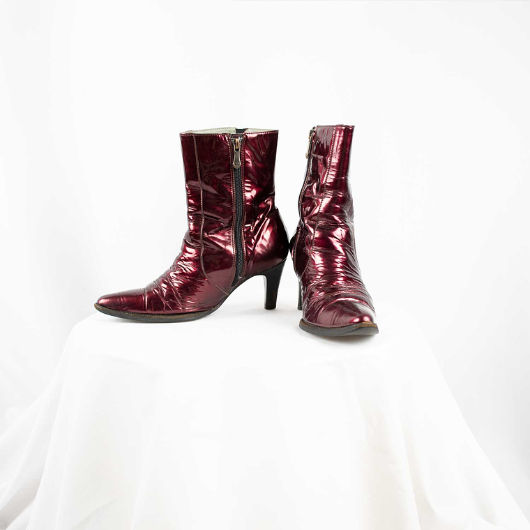 Botín Burgundy Charol 2