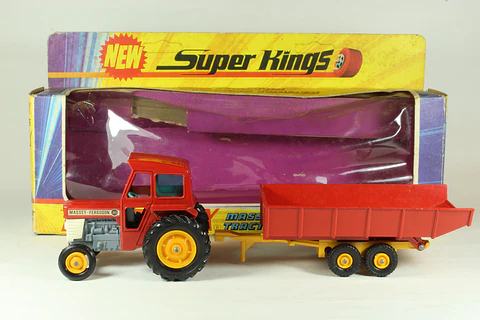 Matchbox Super Kings K-3 Massey Ferguson Tractor & Trailer England
