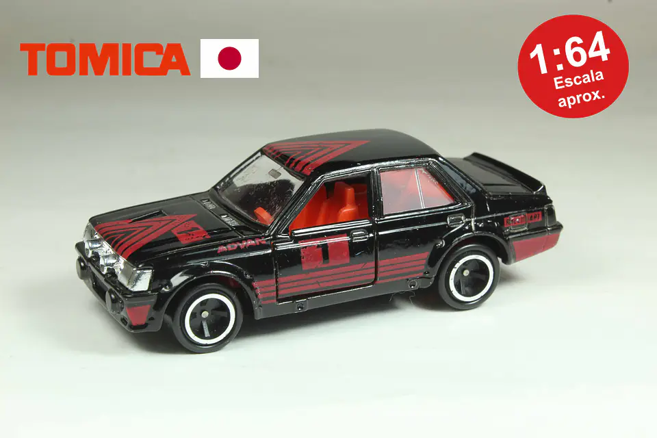 Tomica No. 38 Mitsubishi Lancer Turbo Japan (Negro) — foto 1 de 3