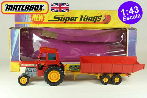 Matchbox Super Kings K-3 Massey Ferguson Tractor & Trailer England