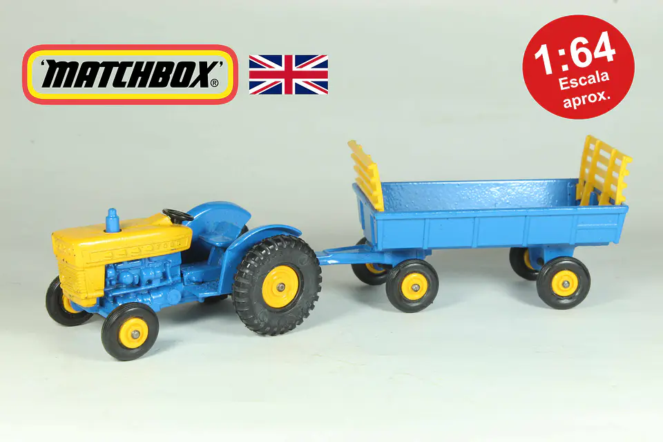 Matchbox Regular Wheels N° 39/40 Ford Tractor & Hay Trailer England — foto 1 de 4