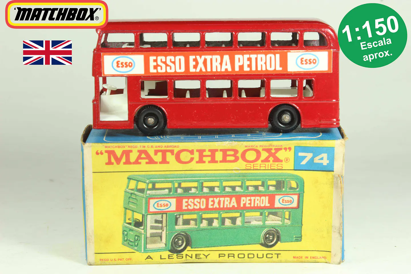 Matchbox Regular Wheels N°74 Daimler Bus England — foto 1 de 6