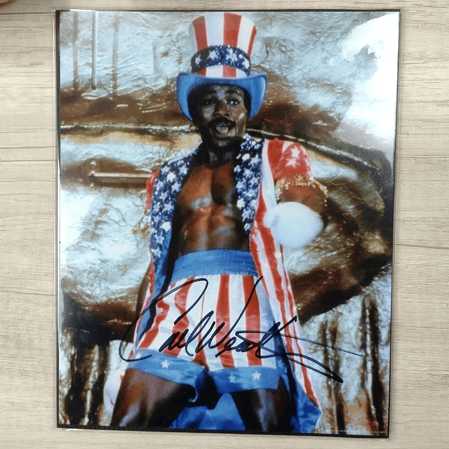 Fotografía Autografiada de Apollo Creed (Carl Weathers)