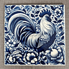 Decoración de Pared, Azulejo "Bird B&W".