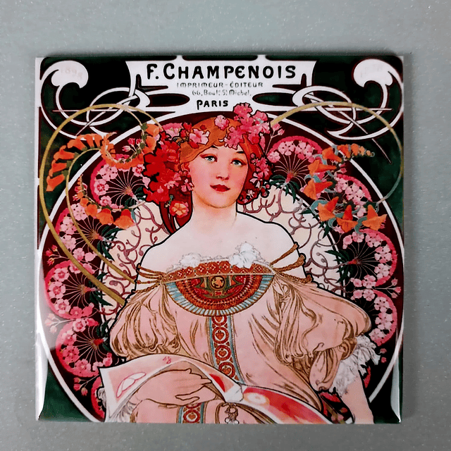 Decoración de Pared, Set de Azulejos "Estilo Art Nouveau"