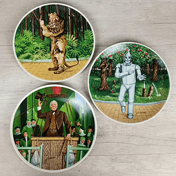 Set de 3 Platos de Colección, "El Mago de Oz", año 1978-1979