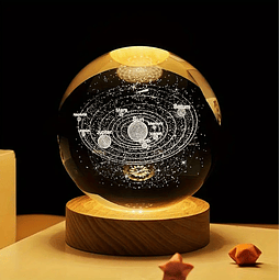 Pequeña Lámpara de sobre mesa Nocturna Bola De Cristal De Galaxia 3D