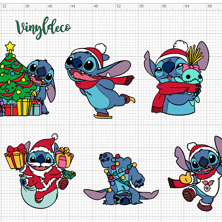 Paquete 12 Stitch Navideño 2