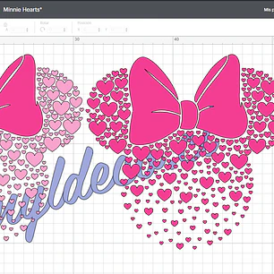 Minnie Mouse Ribbon Hearts