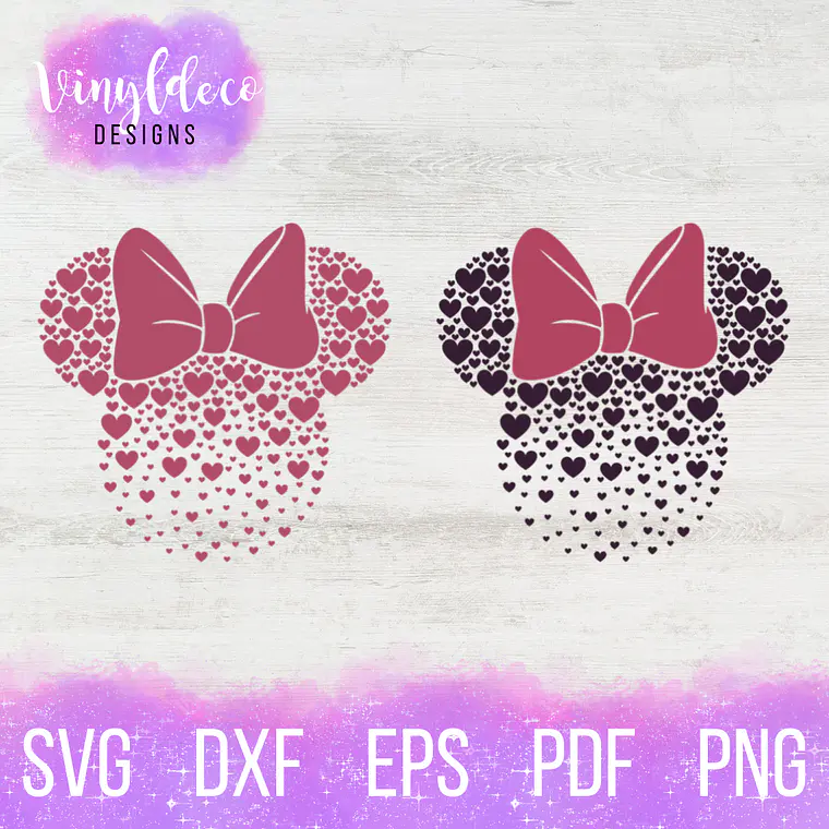 Minnie Mouse Ribbon Hearts 1