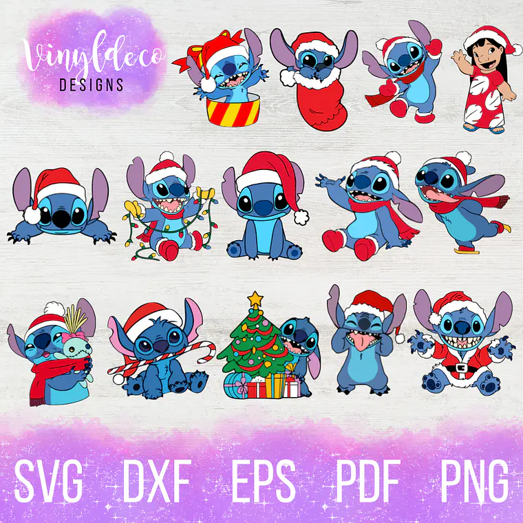 Paquete 14 Stitch Navideño 1