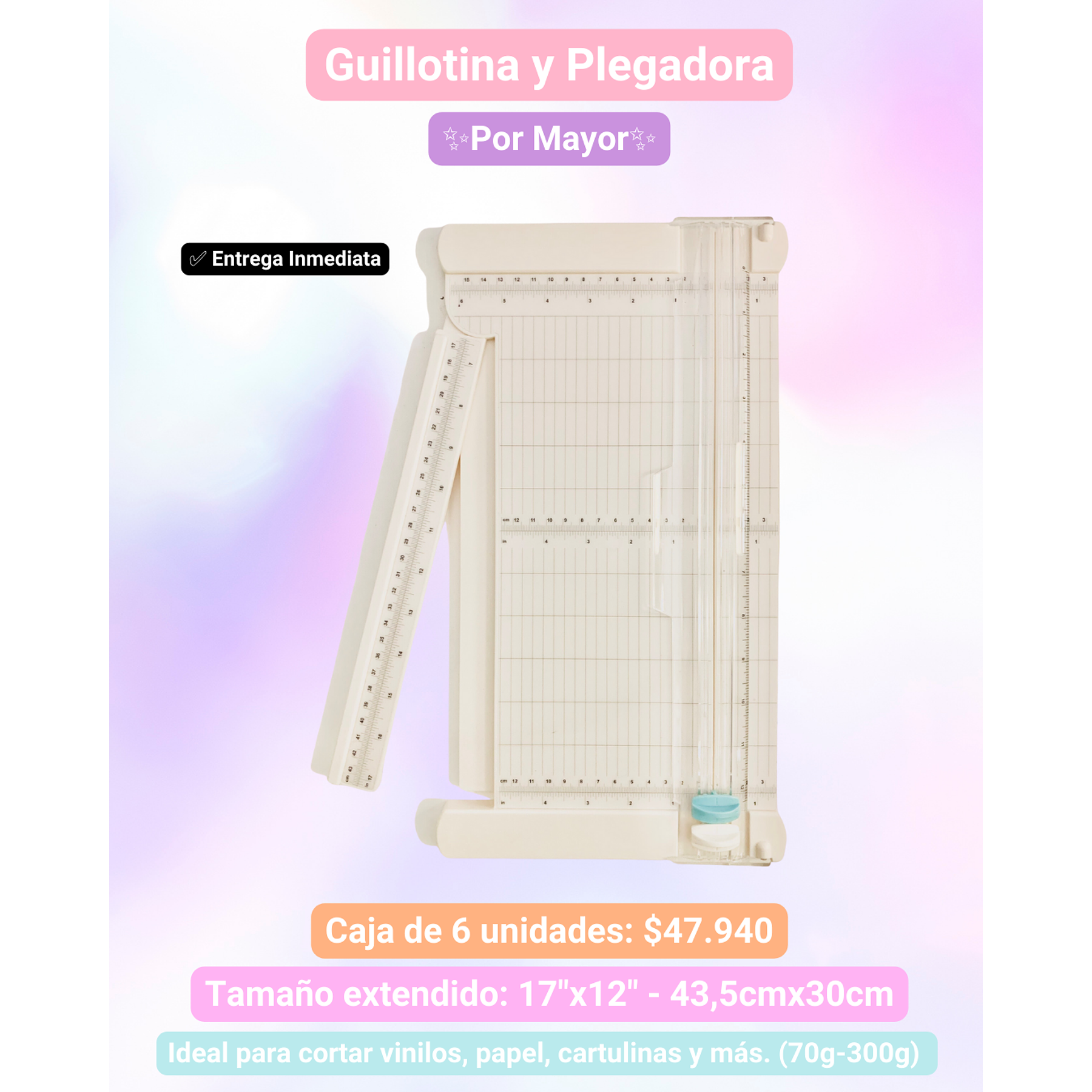 Guillotina y Plegadora 6u.