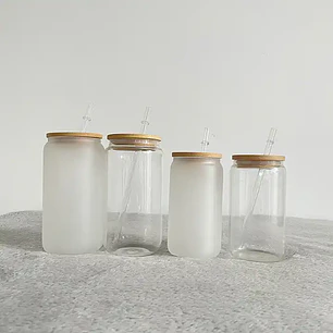 Beer Can Glass 16oz Frosted